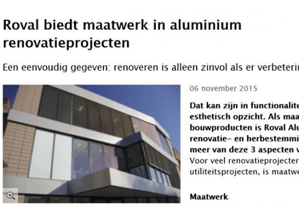 Maatwerk in renovatie